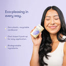 This plastic free deodorant comes in an oval-shaped for a fast application and an easy push-up applicator, with 3 natural fragrances to choose from.  Lavender is a sweet and floral scent with some subtle smoky notes, paired with the fruity and sensual Jasmine for a feminine scent you'll love.