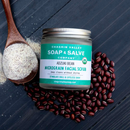 Organic Adzuki Bean facial scrub - Micrograins cleanse pores by absorbing excess oils and removing dirt and dead skin cells. The soft grains gently buff away dull, dry skin, which helps promote circulation.