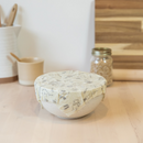 Beeswax Food wraps - Medium Square x 1. Squeeze Abeego beeswax food wrap around food and bowls, store in the fridge, and keep fresh food for what feels like forever.