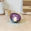Beeswax Food wraps - Medium Square x 1. Squeeze Abeego beeswax food wrap around food and bowls, store in the fridge, and keep fresh food for what feels like forever.