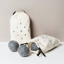 Wool Dryer Balls Grey - pack of six. The perfect all-natural way to eliminate static, decrease wrinkling and soften your clothes, all while saving time and money.