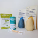 The perfect zero waste bundle for your personal care!   Whether you are just beginning your eco-friendly zero waste journey or you are a pro at it, this set will take care of your hair and body with natural gentle products that actually work!