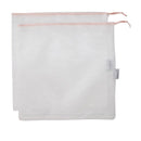 2 reusable but also COMPOSTABLE produce bag to carry your fruits and vegetables directly from the shop to your fridge. Peach trim version.