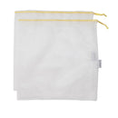 2 reusable but also COMPOSTABLE produce bag to carry your fruits and vegetables directly from the shop to your fridge. Yellow trim version.