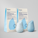 Fragrance Free conditioner and shampoo bars  set for thicker and dry hair. With coconut oil and rice protein to hydrate and nourish. 100% safe for colored hair.