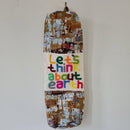 Embroidered Yoga Mat Bag with Let's Think About Earth motto. Eco-friendly cotton, made in Bali.