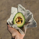 Beeswax food wrap, small pack x 6. Made with beeswax, tree resin, and organic jojoba oil infused into a hemp and organic cotton cloth.