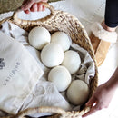 Organic Wool dryer balls white - Ethically hand felted from 100% New Zealand wool