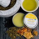 Nursing mum organic breastfeeding balm that forms a protective moisturizing barrier to prevent excessive dryness and helps healing naturally.