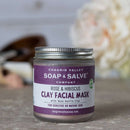rose & hibiscus clay face mask. A gently cleansing, restorative blend formulated to draw out impurities in dry or sensitive skin leaving a soft, smooth and glowing complexion.