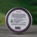 Organic balm for ailing sinuses and chest congestion. The calendula infused olive oil helps with dry, chapped, and irritated skin.