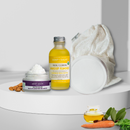 Natural Glow Set: Everyday luxury that your beautiful face deserves.  Chemical ingredients often included in skincare may be too aggressive or strips your face of its natural oils, causing even more dryness and sensitivity. Using organic skincare products such as those included in this set is the greatest gift you can do to your face to achieve a natural confident glow!