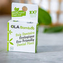 Eco-Friendly dental floss is made from mulberry floss, so there is no plastic in this natural product. The candelilla waxing is also natural. 100% plastic free!