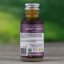 Concentrated sea buckthorn and tamanu healing oils and infused botanicals to encourage healthy skin growth and skin healing form minor burns and rashes.