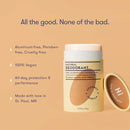 Coconut & Vanilla NAtural Deodorant. An aluminium free deodorant that actually works! Packaged in eco-friendly, compostable cardboard push-up tubes.