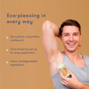 Coconut & Vanilla NAtural Deodorant. An aluminium free deodorant that actually works! Packaged in eco-friendly, compostable cardboard push-up tubes.