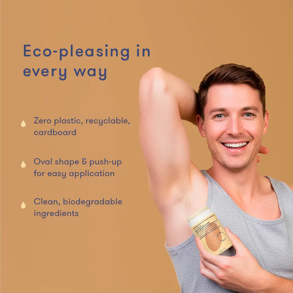 Coconut & Vanilla NAtural Deodorant. An aluminium free deodorant that actually works! Packaged in eco-friendly, compostable cardboard push-up tubes.