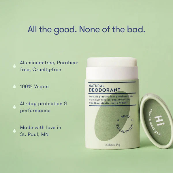 An aluminium free deodorant that actually works! Packaged in eco-friendly, compostable cardboard push-up tubes. Mint and Eucalyptus Fragrance.