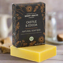 A quietly luxurious, unscented face and body soap with a creamy, comforting lather and a soft cocoa warmth. This gentle Castile-style bar cleanses without fragrance or fuss, leaving skin feeling calm, smooth, and comfortably moisturized.