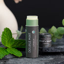 Refreshing spearmint, peppermint, and eucalyptus essential oils are blended in a nourishing base of organic plant oils and butters for a zesty silky balm that glides on easily to soothe and hydrate sensitive lips.