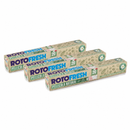 Made with renewable raw materials, entirely natural, biodegradable and compostable cling wrap. Made from mater-bi. pack of three 20m rolls