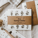 set of three eco home compostable sponge cloths