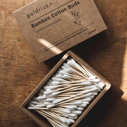 box of 200 ORGANIC bamboo cotton buds
