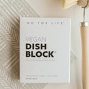 A vegan zero-waste vegan dish block® dish washing soap to cuts stubborn grime and grease, take stains out of laundry, wipe down counters. 215 GR