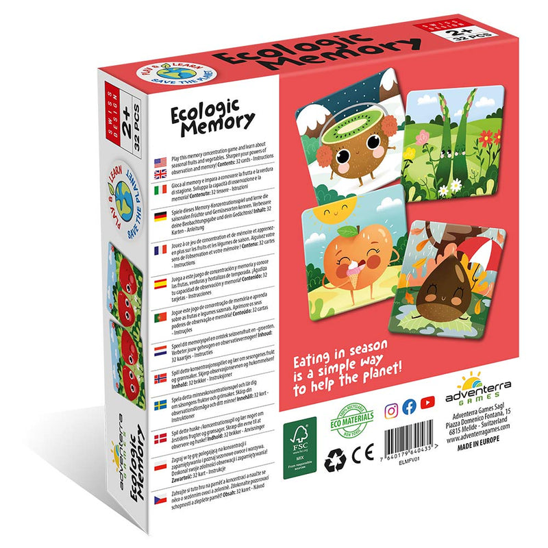 Ecologic Memory Board Game - Eating in season
