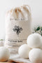 Organic Wool dryer balls white - Ethically hand felted from 100% New Zealand wool