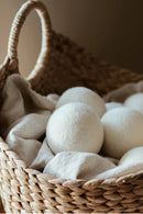Organic Wool dryer balls white - Ethically hand felted from 100% New Zealand wool