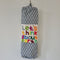 Embroidered Yoga Mat Bag with Let's Think About Earth motto. Eco-friendly cotton, made in Bali.