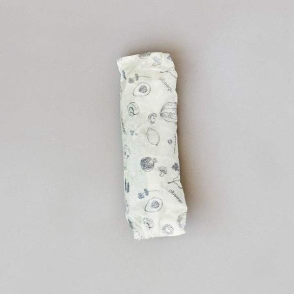 Beeswax food wrap, large pack x 2. Made with beeswax, tree resin, and organic jojoba oil infused into a hemp and organic cotton cloth.