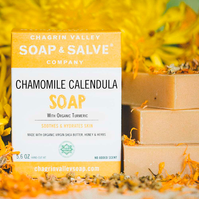 A rich, moisturizing soap made with skin soothing and healing organic herbs that may help bring relief from skin irritation and itching caused by eczema, psoriasis.