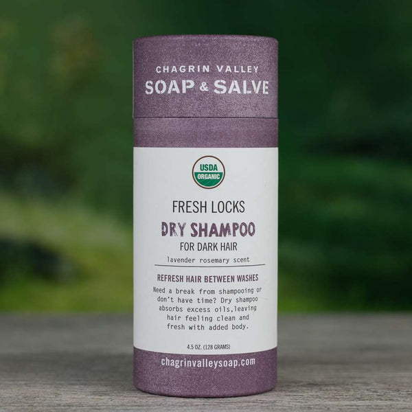 Organic Dry Shampoo Dark Hair LAVENDER ROSEMARY Biocasa