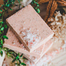 Turn your tub or shower into a Salt Water Spa! This unusual natural soap contains 50% salts, moisturizing virgin shea butter and nourishing mineral rich seaweed.